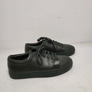 COS Platform Men Army Green Leather Lace Up Sneaker Size 9